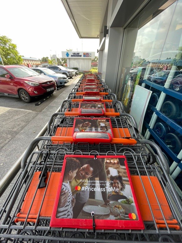 Mastercard campaign on iTouch shopping carts, iCart at Massy Stores